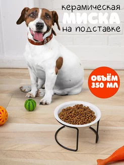 Миска для собак керамическая на подставке Glad Pet 225400571 купить за 583 ₽ в интернет-магазине Wildberries